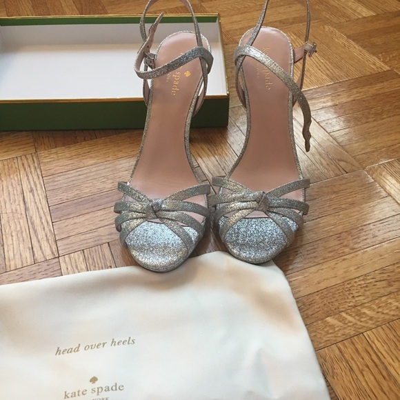 Kate spade glitter sandals 7M worn once Florence - Picture 2 of 9